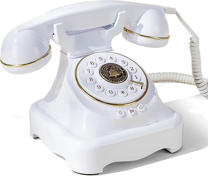 Téléphone livre d’or audio blanc