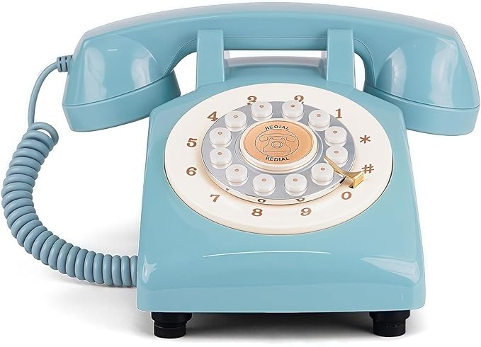 Téléphone livre d’or audio bleu
