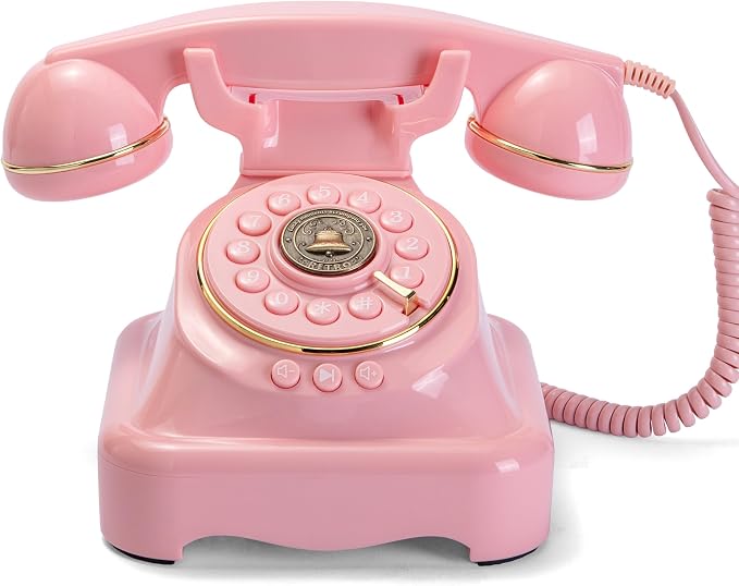 Téléphone livre d’or audio rose